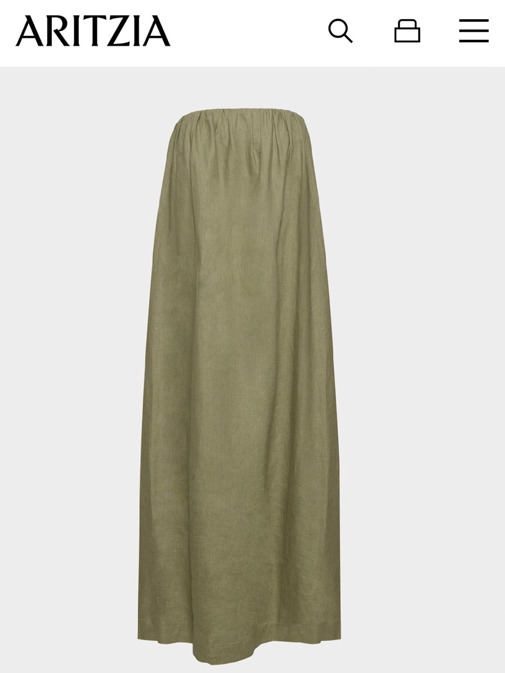 BNWT - Aritzia Fitzgerald Linen Strapless Dress with built-in bra